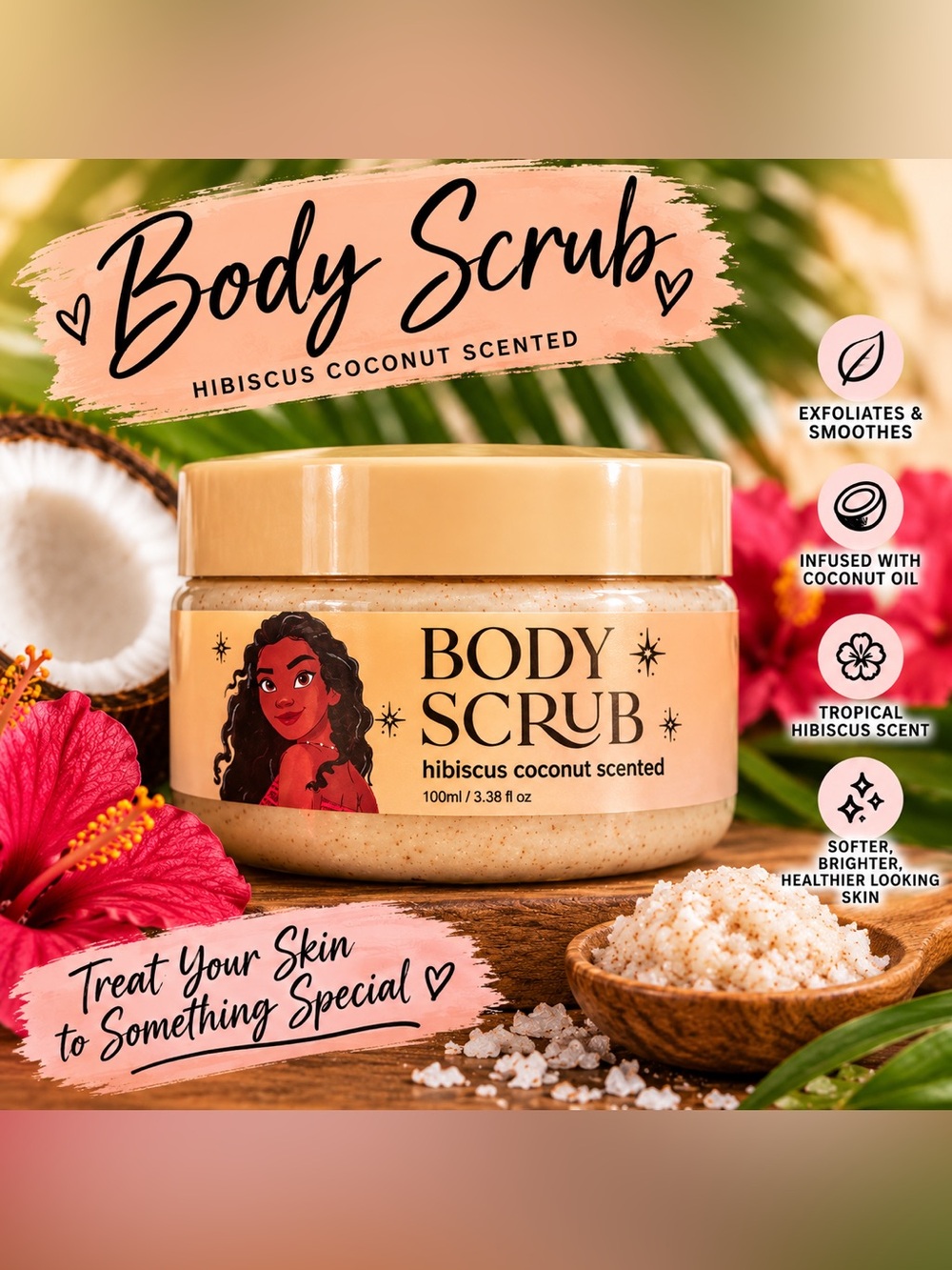 ✨ NEW ✨ Moana Hibiscus Coconut Scented Body Scrub ✨